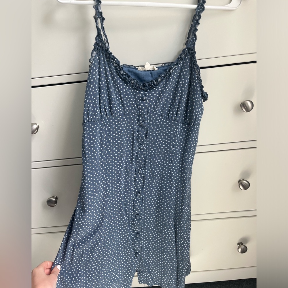 Blue dress with small white flowers from LA hearts